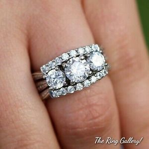 sz8 Diamond Wedding / Engagement Ring 925 SILVER #3 size 6,7,8,9,10